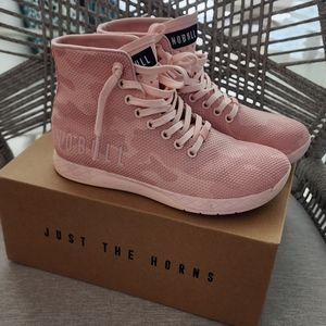 Nobull superfabric high trainer pink camo shoes size 7